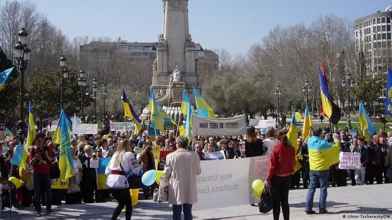 Антивоенный митинг украинцев в Испании