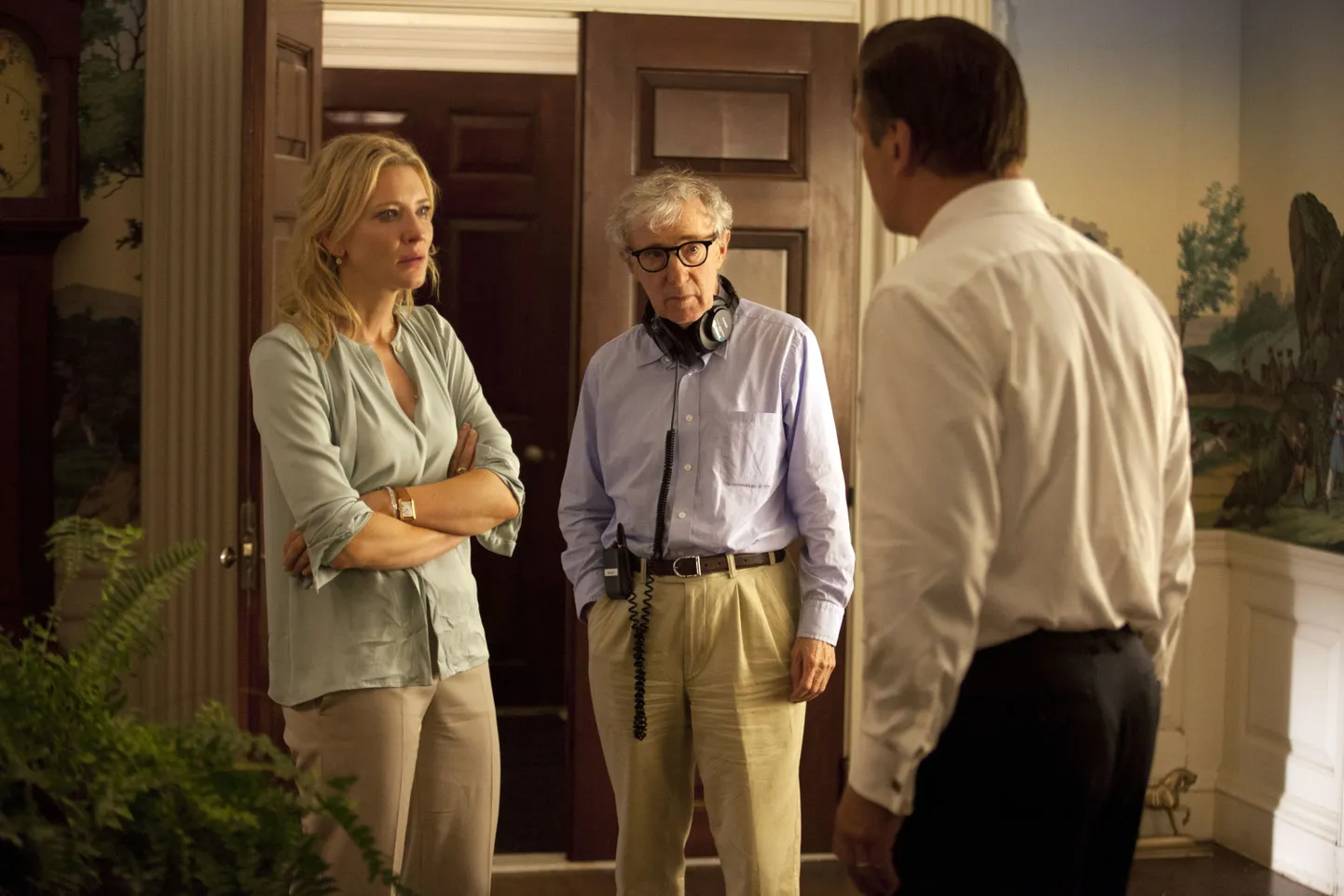 Cate Blanchett, Woody Allen ja Alec Baldwin filmi "Blue Jasmine" võtetel