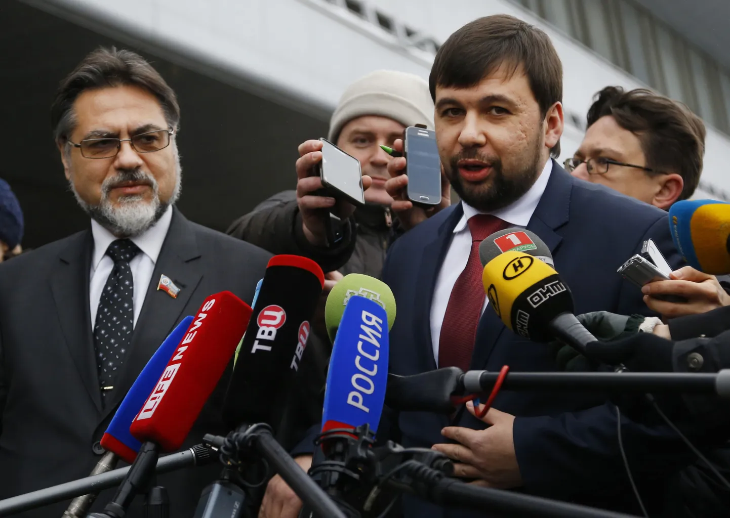 Deniss Pušilin (paremal) ja Vladislav Deinego Minskis.
