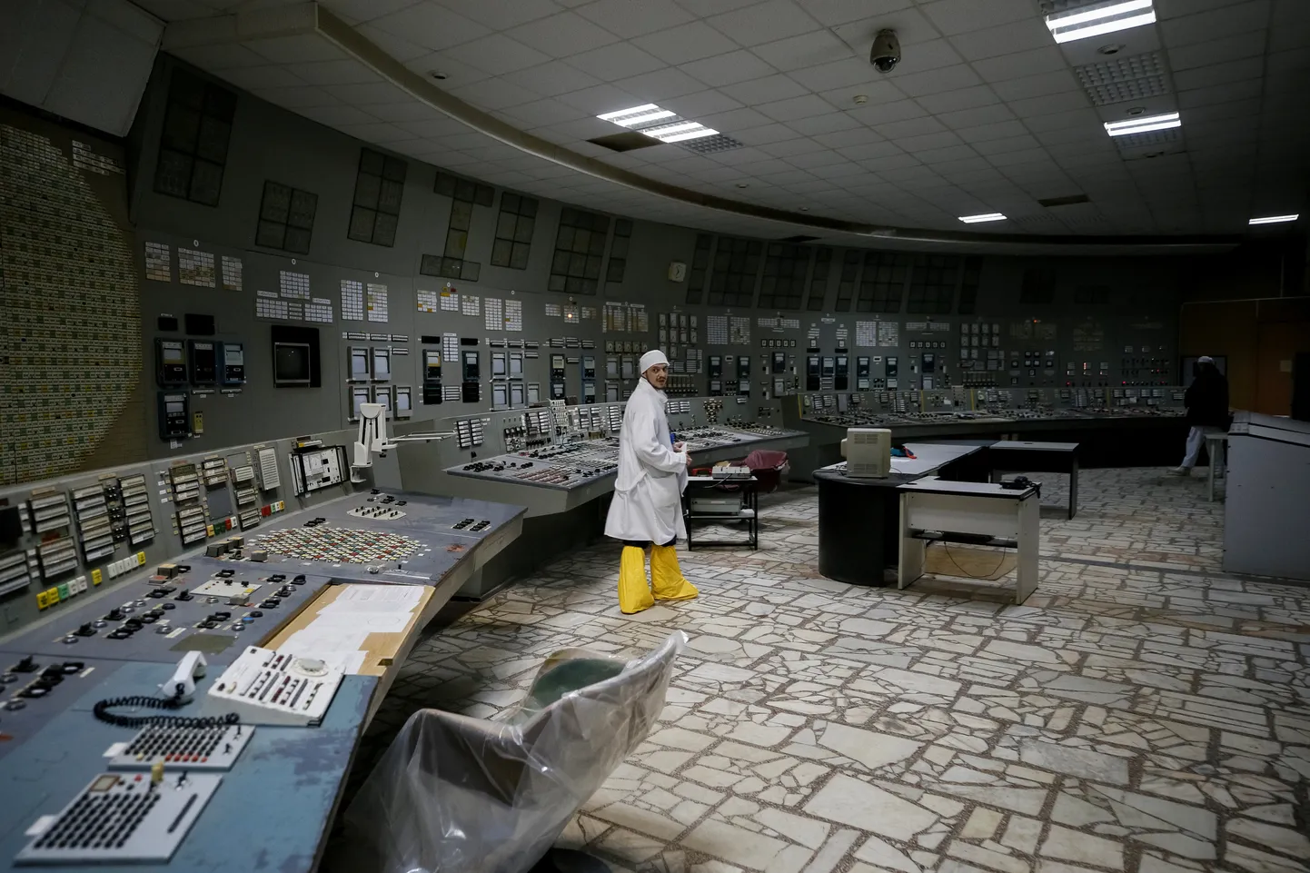 Центр управления третьего реактора на Чернобыльской АЭС.