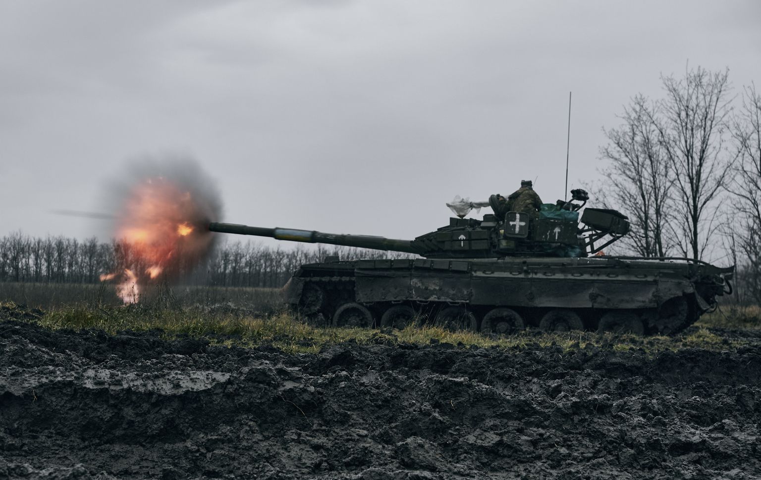 Ukrainas armija sagrābusi Krievijas T-80 tanku Doneckas reģionā. Ilustratīvs attēls.