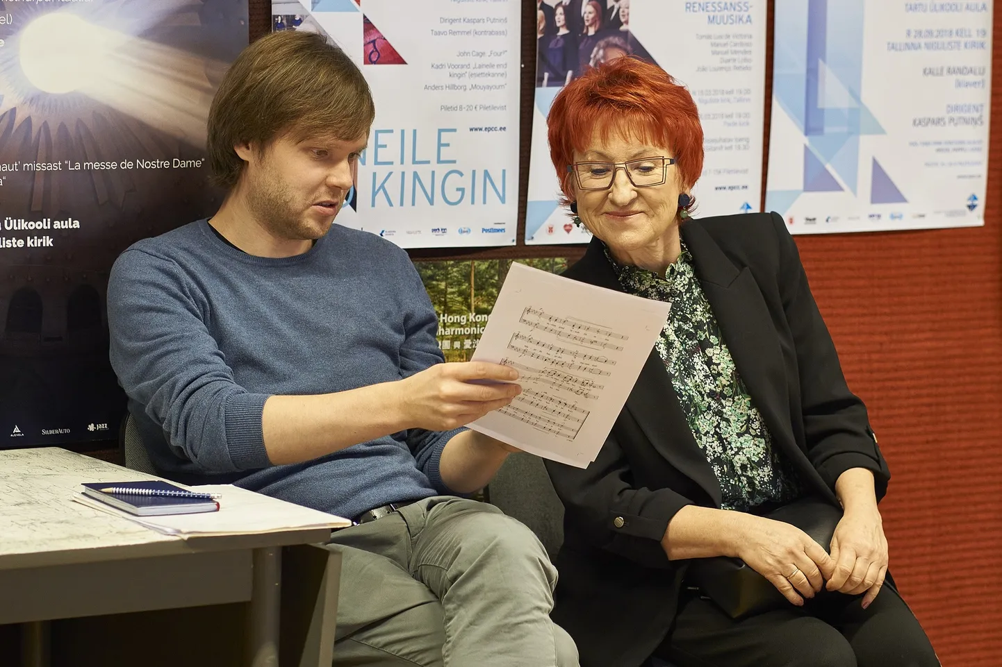 Uku Uusberg ja Lydia Rahula proovis