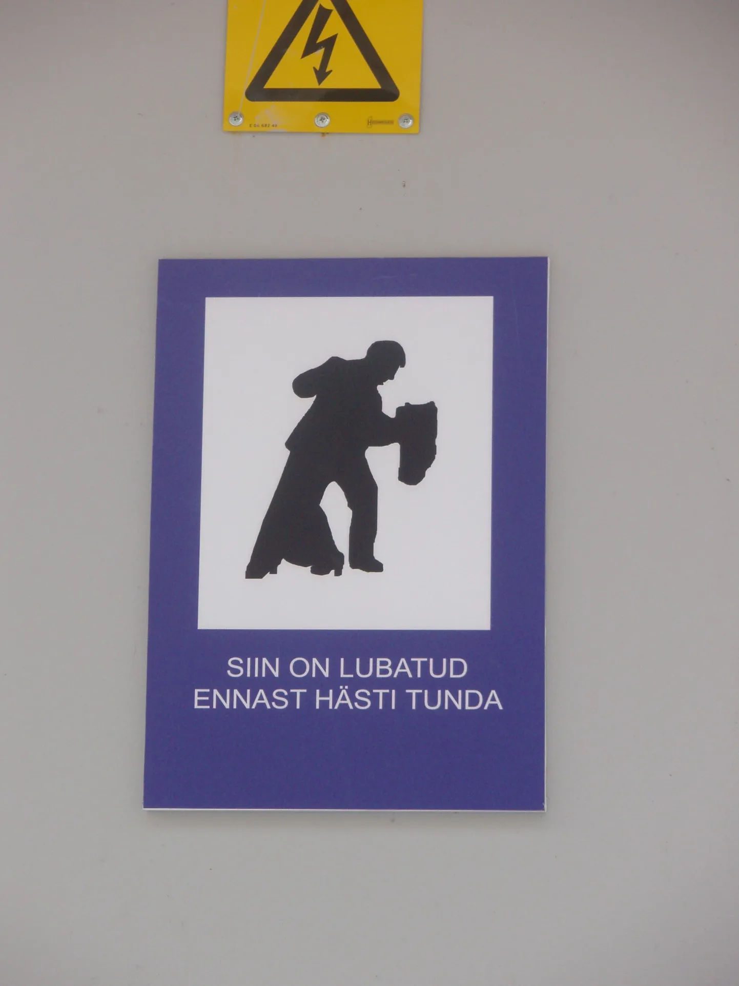 Tallinna ühes hoovis asuv kummaline silt.