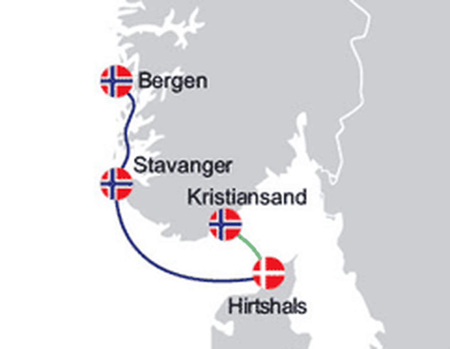 Laevafirma Fjord Line marsruudid.