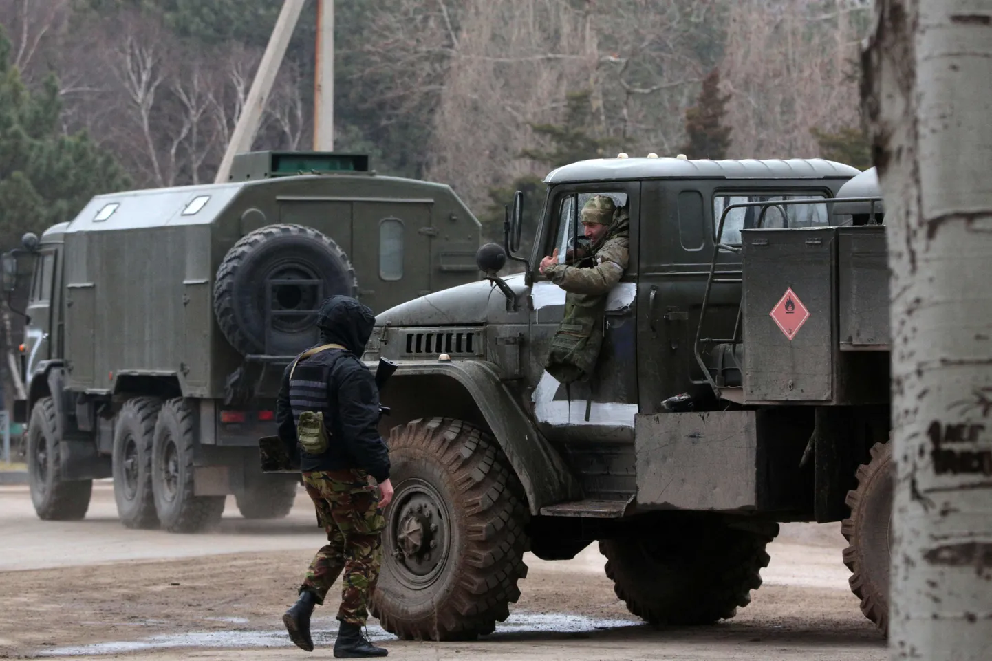 Krievijas armijas militārās mašīnas.