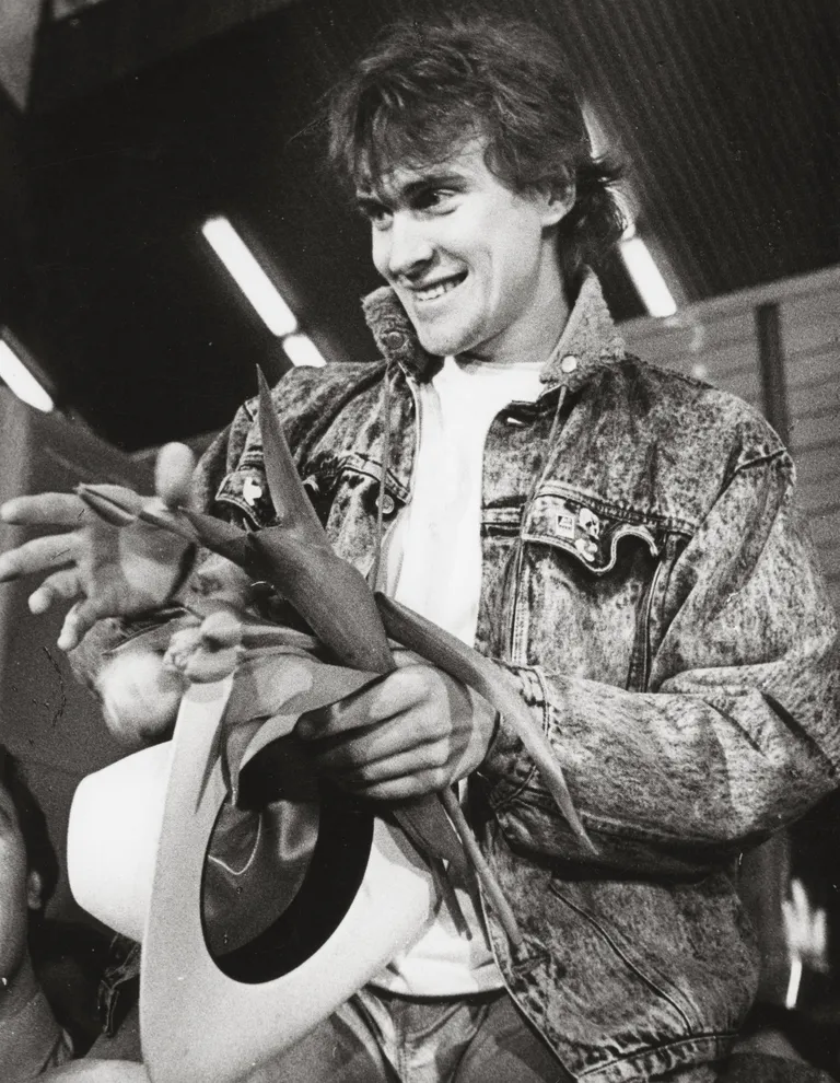 Alati päikeseline Allar Levandi on pronksivõitjana 1988. aasta Calgary olümpialt kodus tagasi!