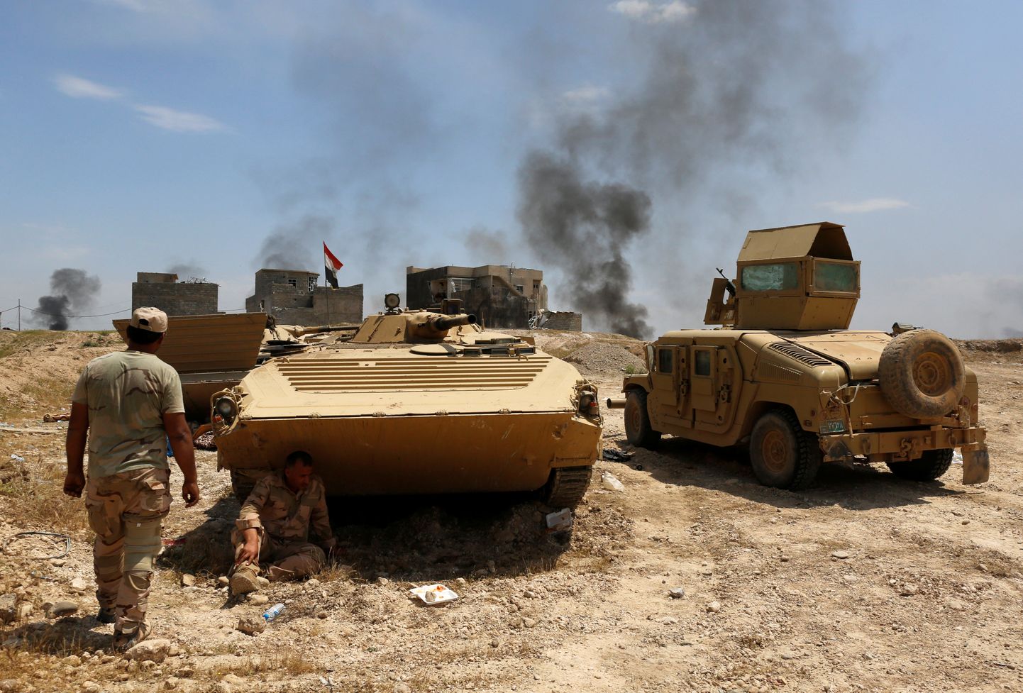 Iraagi armee kokkupõrgetes Islamriigi terroristidega.