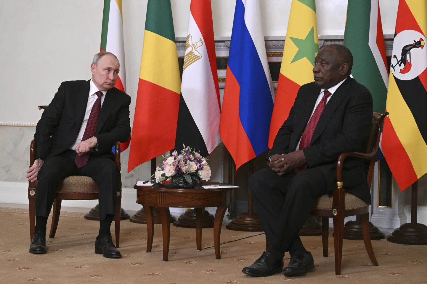 Владимир Путин и Сирил Рамапоса.
