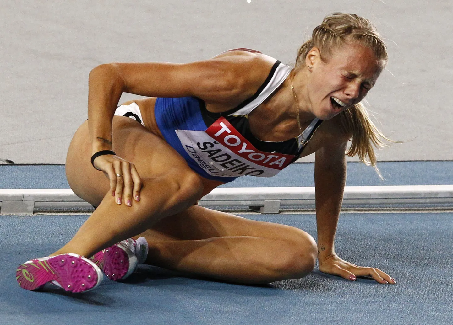 Grit Šadeiko oli sunnitud jalakrambi tõttu 800 m jooksu pooleli jätma.