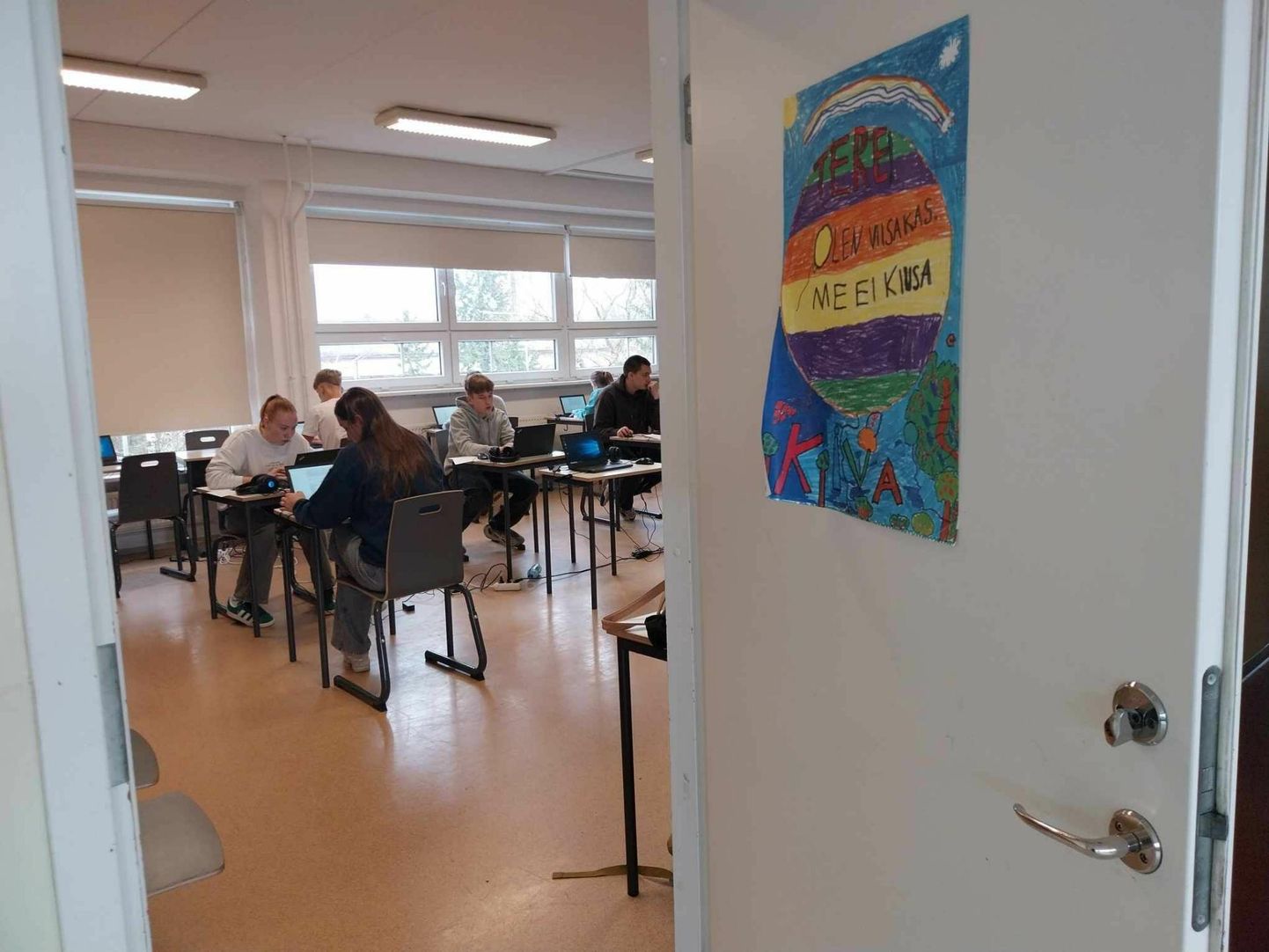 Электронный экзамен по эстонскому языку в Раквереской реальной школе.