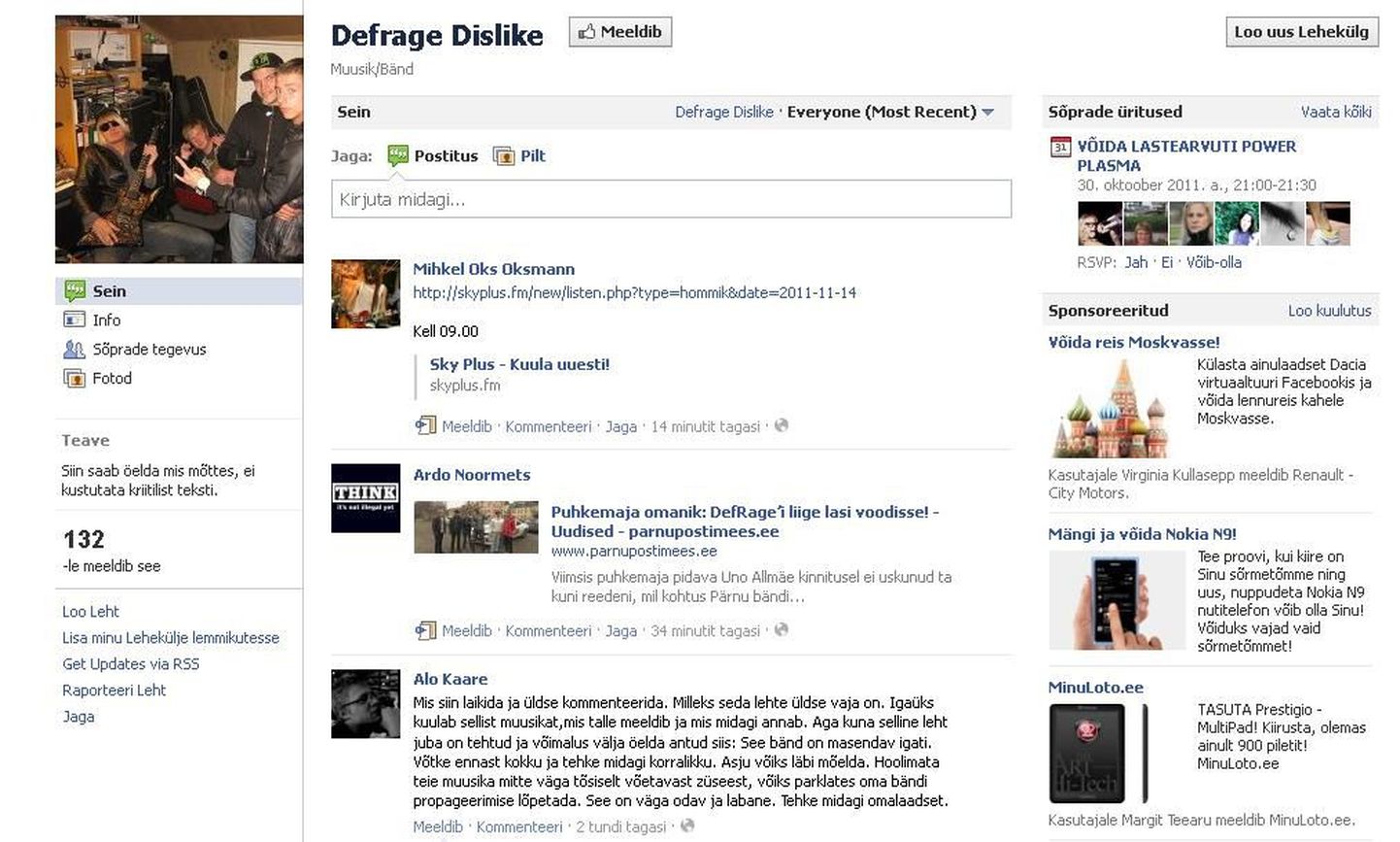 Facebooki loodi DefRage'i vastane kommuun.