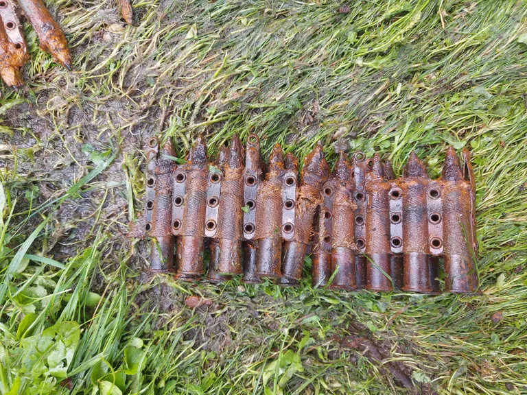 Selline sõjamoona leid tuli välja Türi kandi lahinguväljadelt.