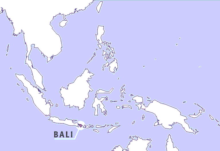 Bali saar kaardil (punasega)