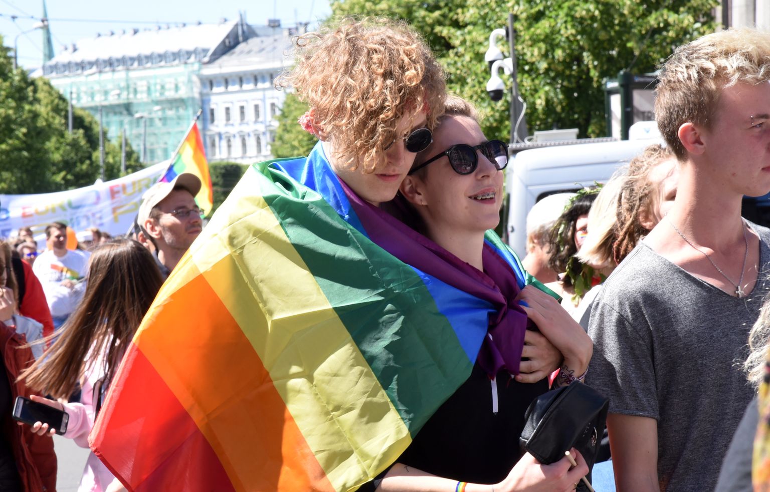 "Baltijas praida 2018" gājiens, lai aktualizētu lesbiešu, geju, biseksuāļu, transpersonu un interseksuāļu kopienas cilvēktiesību jautājumus. Ilustratīvs attēls