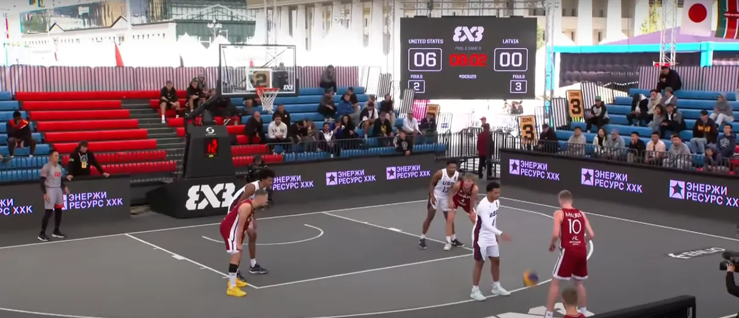 Latvijas U-23 3x3 basketbolisti mērojas spēkiem ar ASV izlasi