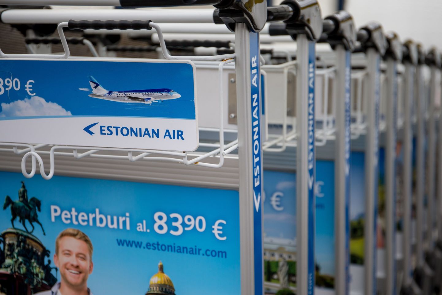 Estonian Air. PagasikÃ¤ru. Tallinna lennujaam. FOTO:SANDER ILVEST/POSTIMEES
