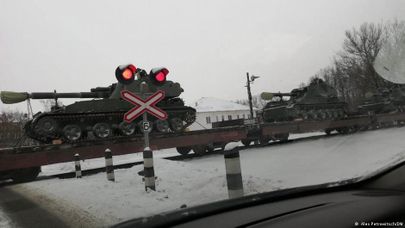 Российская военная техника прибывает в Беларусь на учения "Союзная решимость", февраль 2022 года