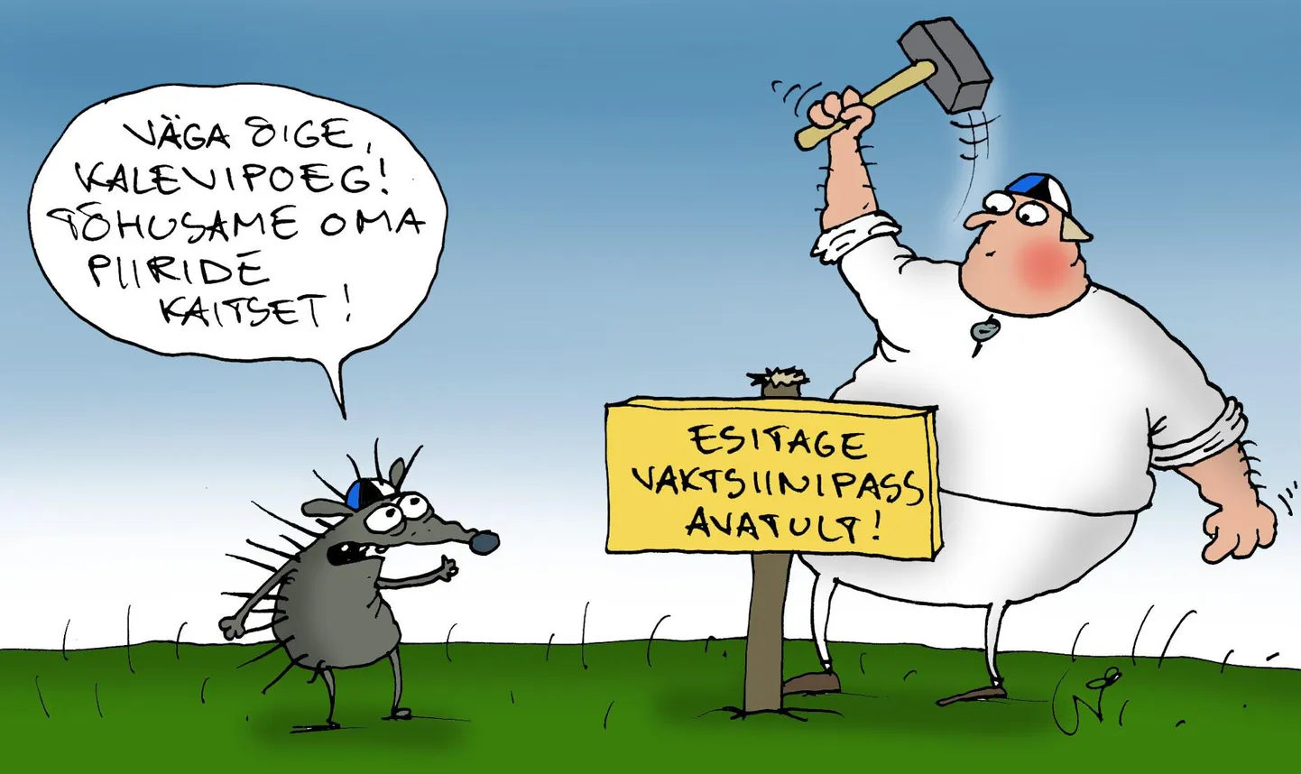 Urmas Nemvalts joonistab.