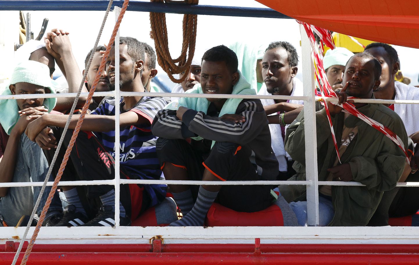 Järjekordsed põgenikud Itaalia rannikul.