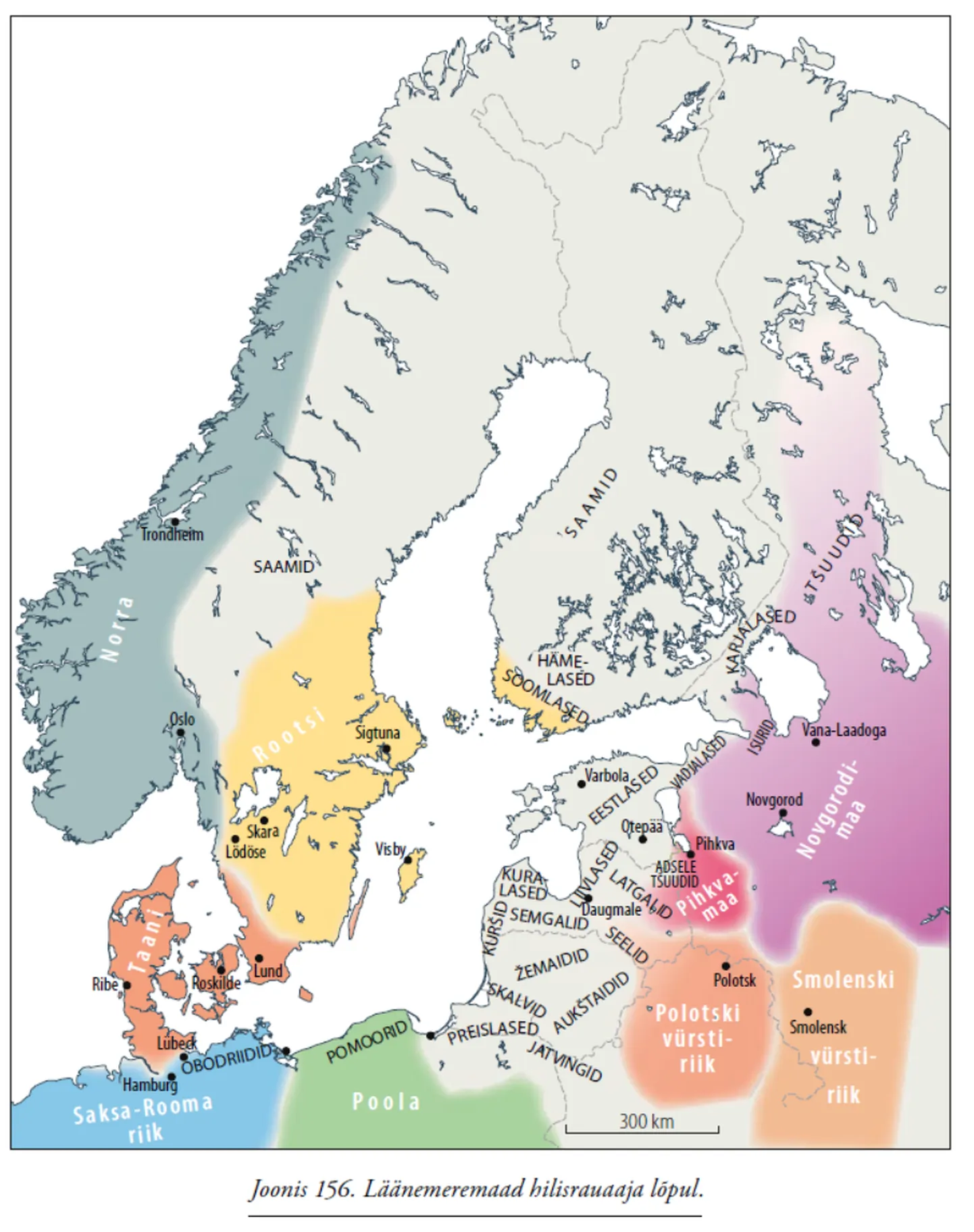 Läänemere maad hilisrauaaja lõpul.
