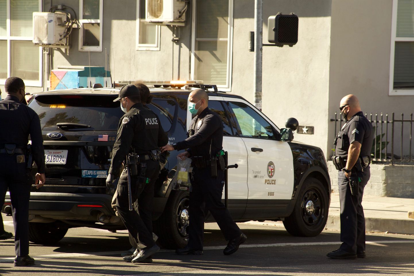 USA Los Angelese politsei. Pilt on illustreeriv