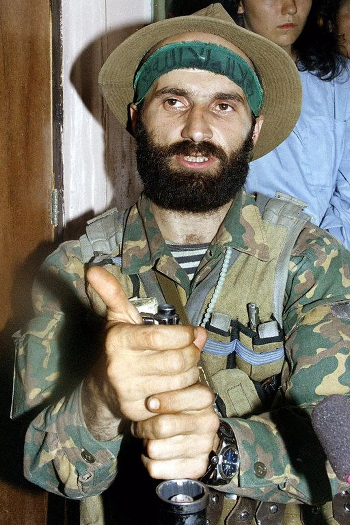 Tšetšeeni välikomandör Šamil Bassajev (1965–2006).