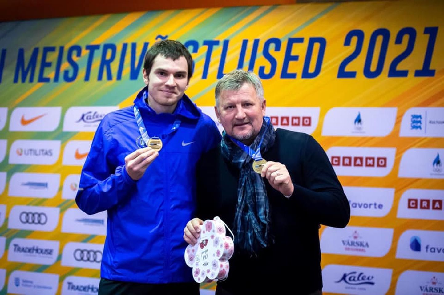Денис Шалкаускас и его тренер Виктор Предбанников довольны, что после длившегося несколько лет спада бегуну удалось завоевать титул чемпиона Эстонии среди взрослых.