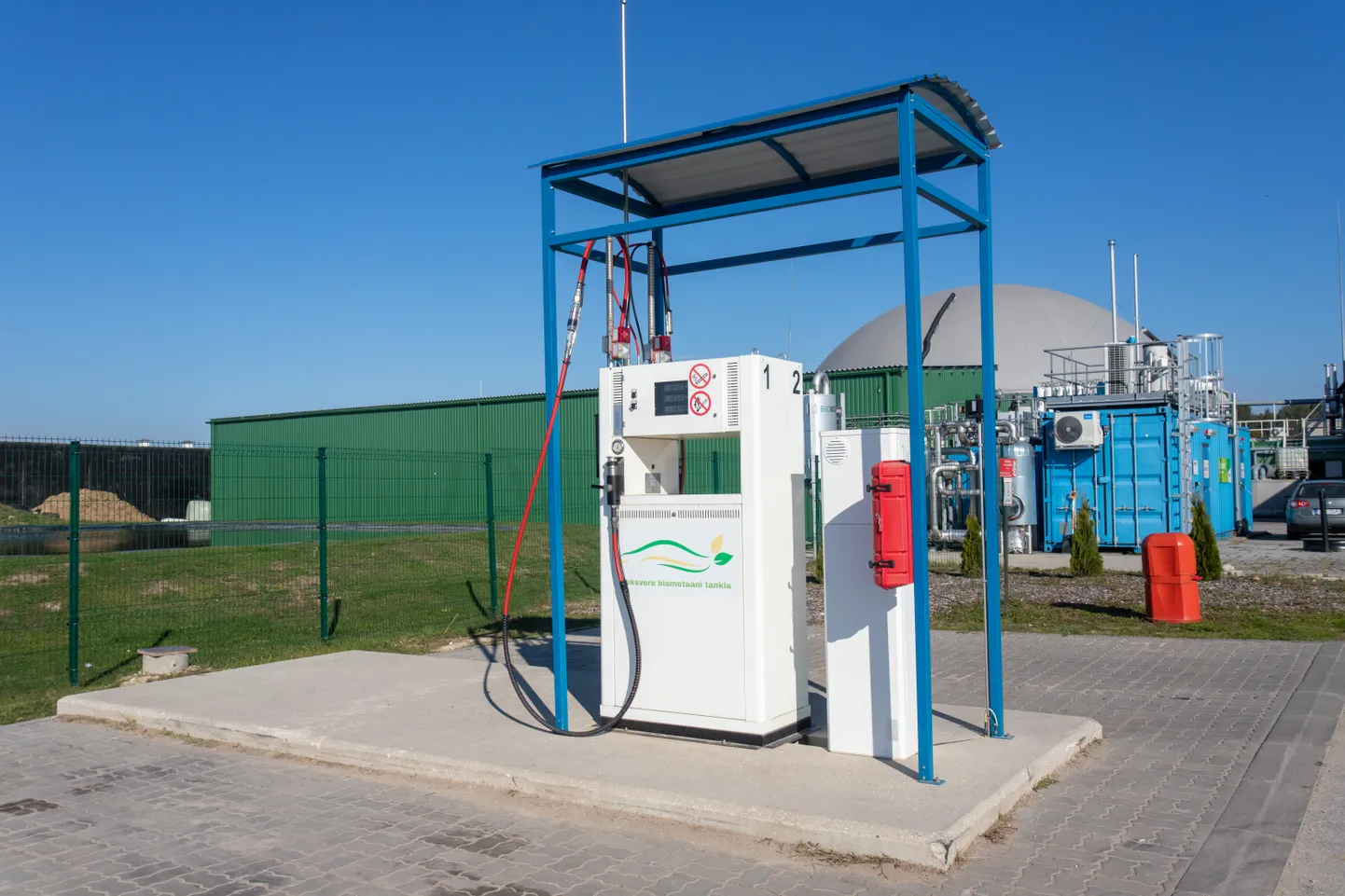 Biometaani ehk CNG tankla. Pilt on illustratiivne.
