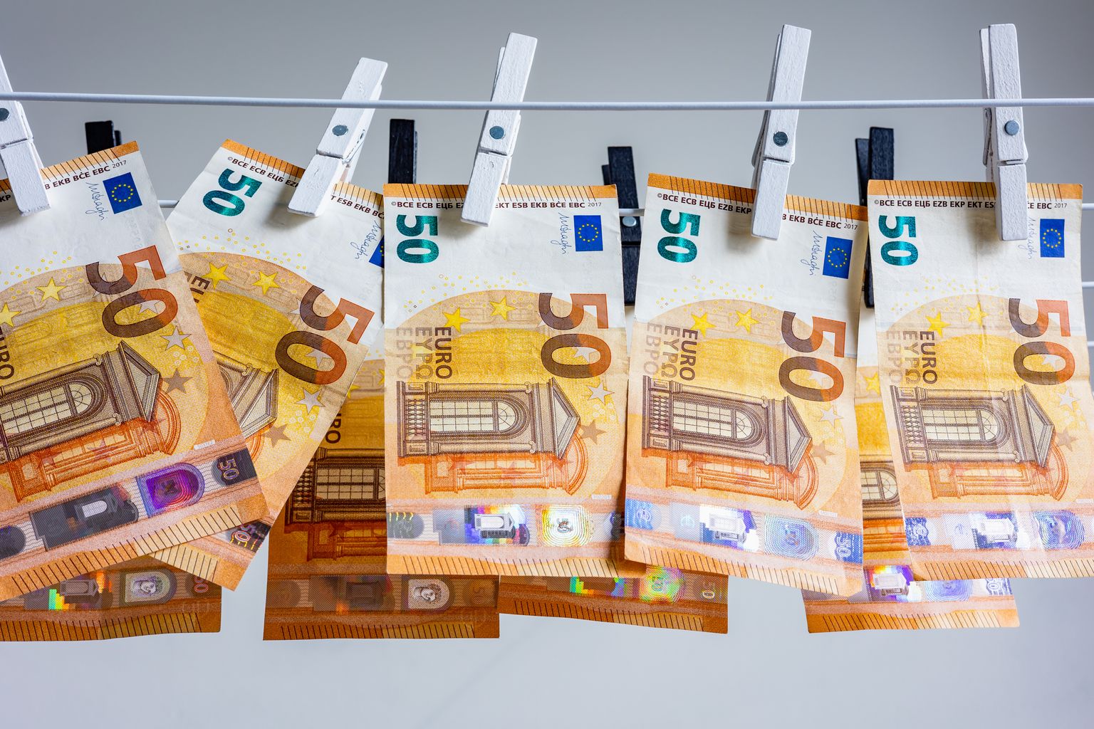50-eurosed rahatähed. Foto on illustratiivne.