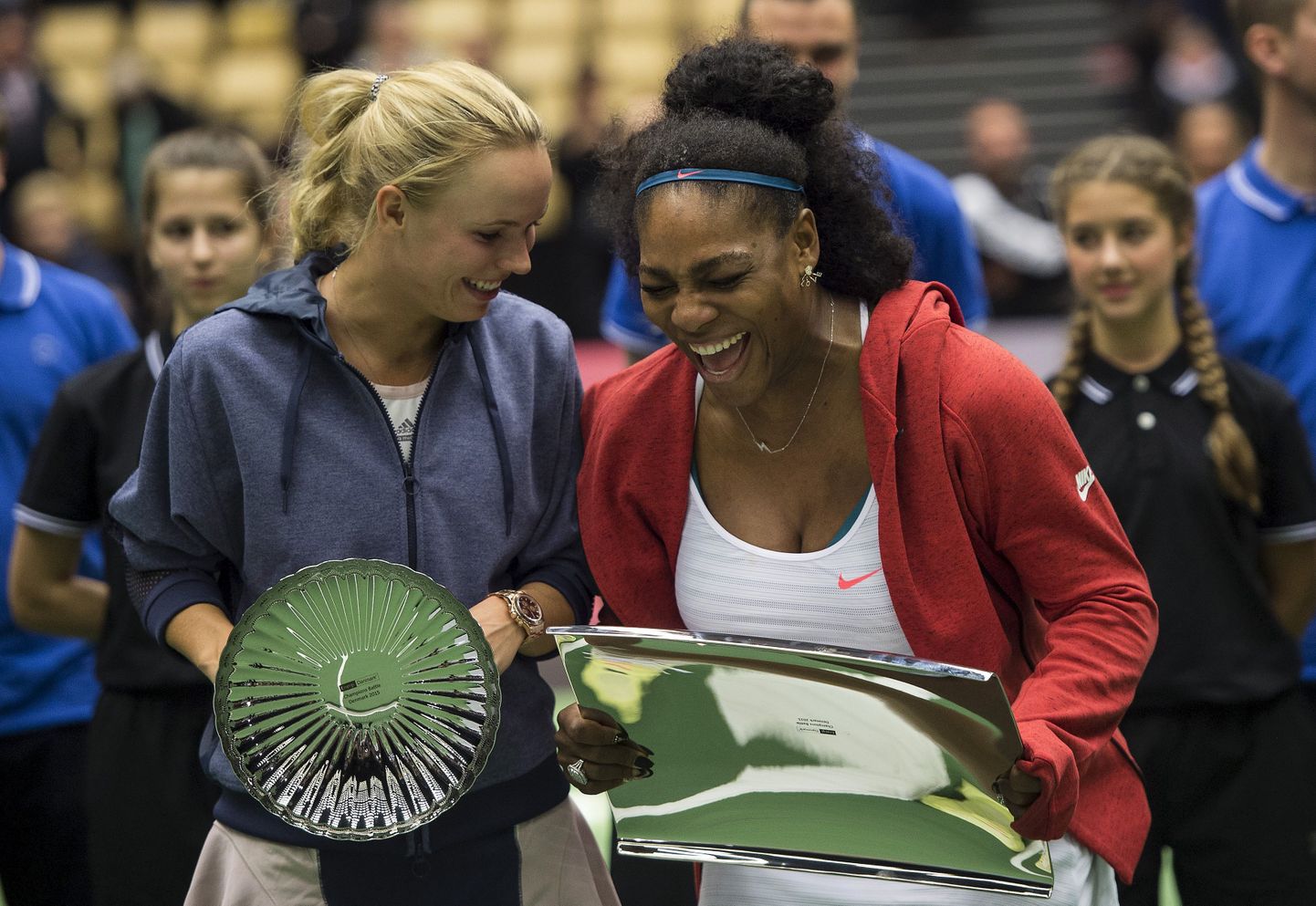 Caroline Wozniacki ja Serena Williams.