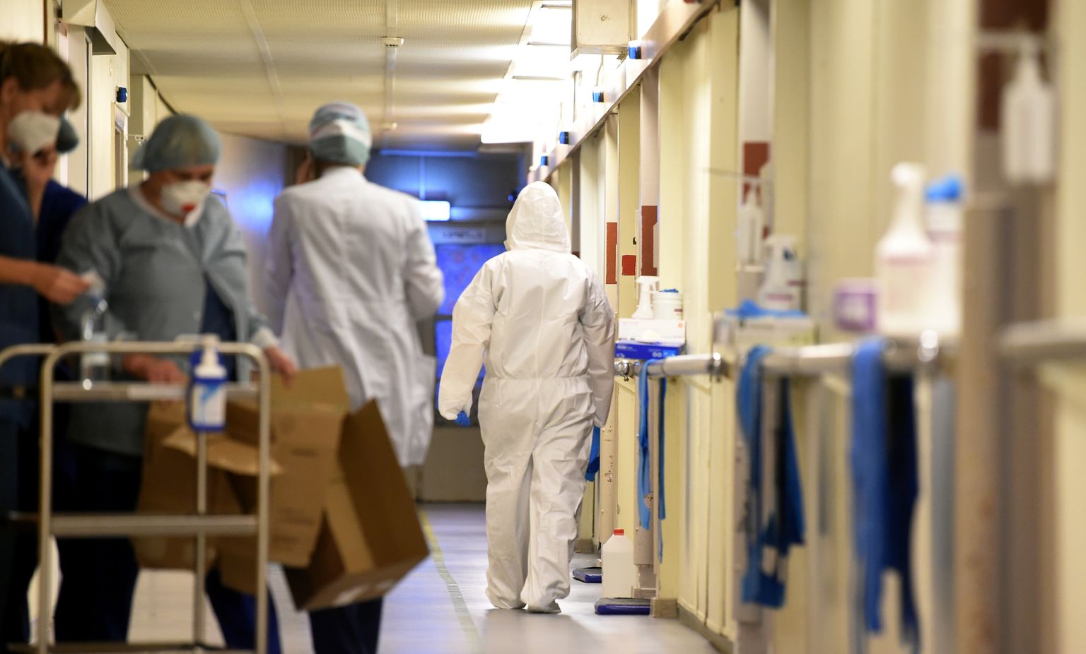 Rīgas Austrumu klīniskās universitātes slimnīcas stacionāra "Gaiļezers"  Bīstamo infekciju nodaļa kurā ārstē Covid-19 pacientus .