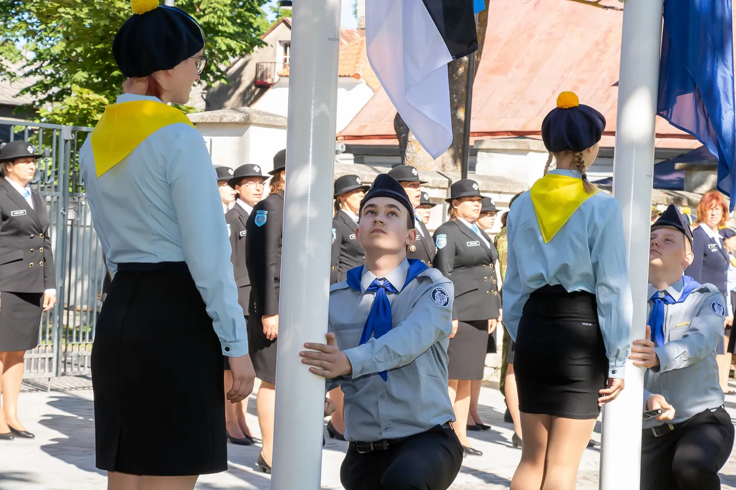 Võidupüha tähistamine Kuressaare kesklinnas.