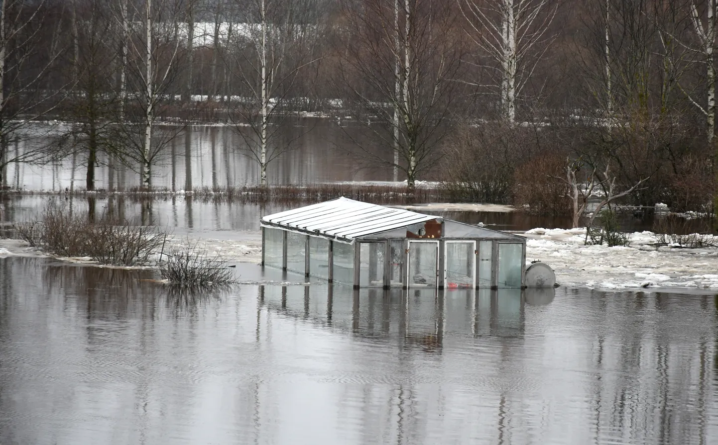 Затопленные частные дома на территории Екабпилсского края