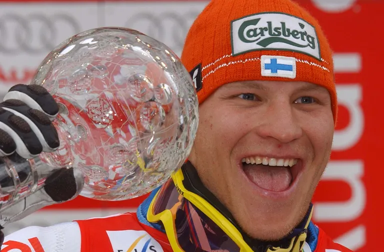 Kalle Palander tuli 2003. aastal slaalomis maailmakarikavõitjaks. 
