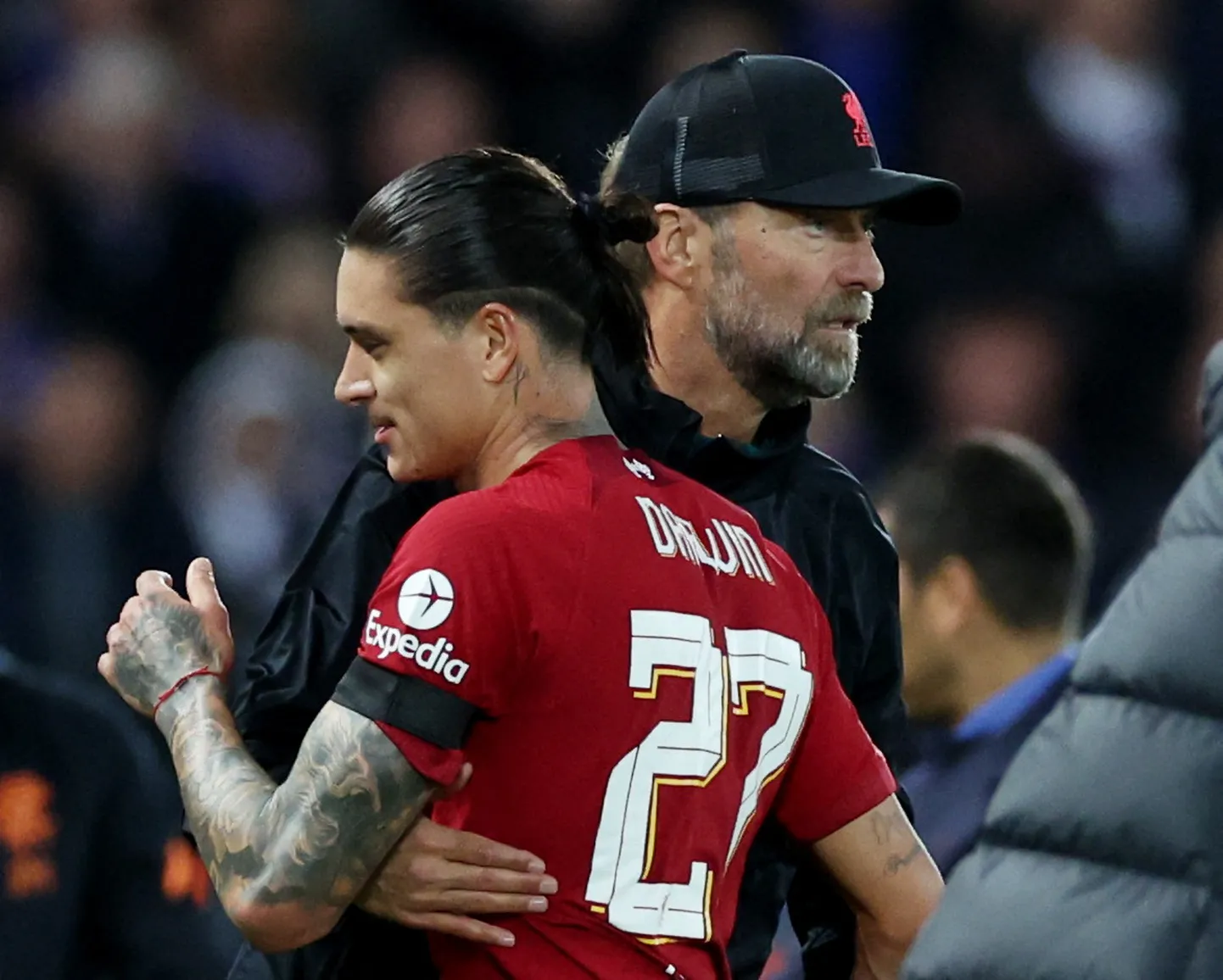Jürgen Klopp ja Darwin Nunez.