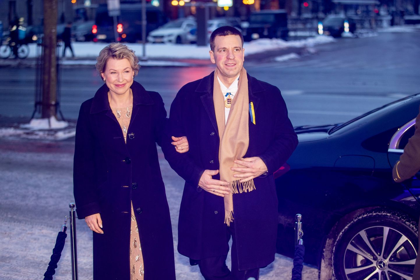 EV105 Estoniasse vastuvõtule saabujad. Jüri Ratas ja Karin Ratas.