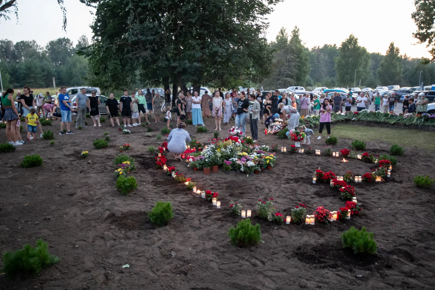 Narva tank-monumendi plats õhtul.
