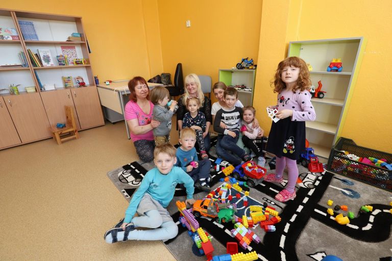 Ukraina lapsed Eesti lasteaias.