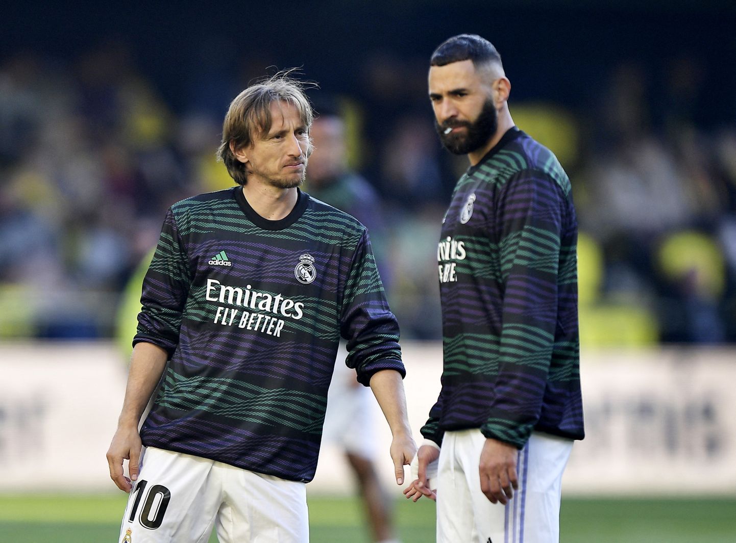 Futbola zvaigznes Luka Modričs un Karīms Benzemā