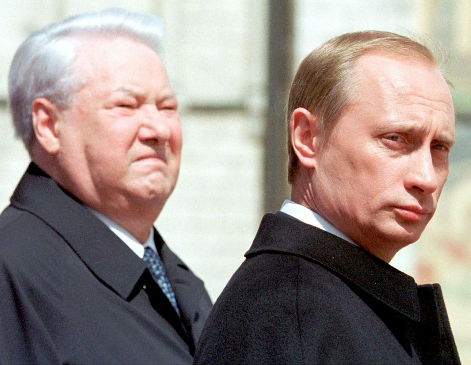 Venemaa president Boriss Jeltsin (vasakul) 1999. aastal toonase peaministri Vladimir Putiniga, kes on tänaseks võimul olnud ligemale 23 aastat. 
