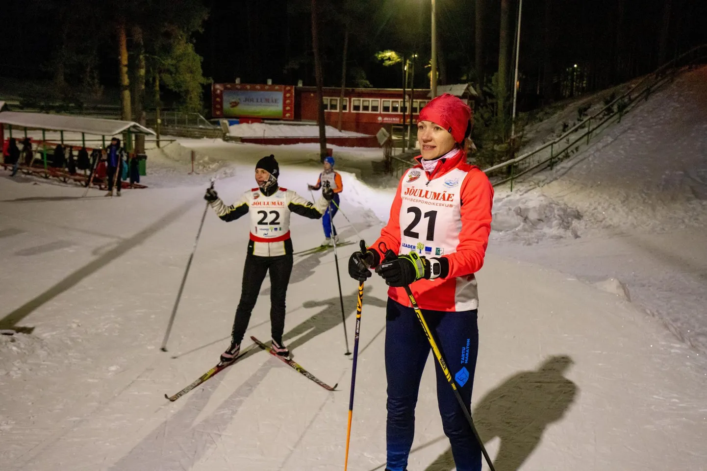 Maarja Tammai (nr 21) tuli sel talvel Pärnumaa seenioride meistriks suusatamises.