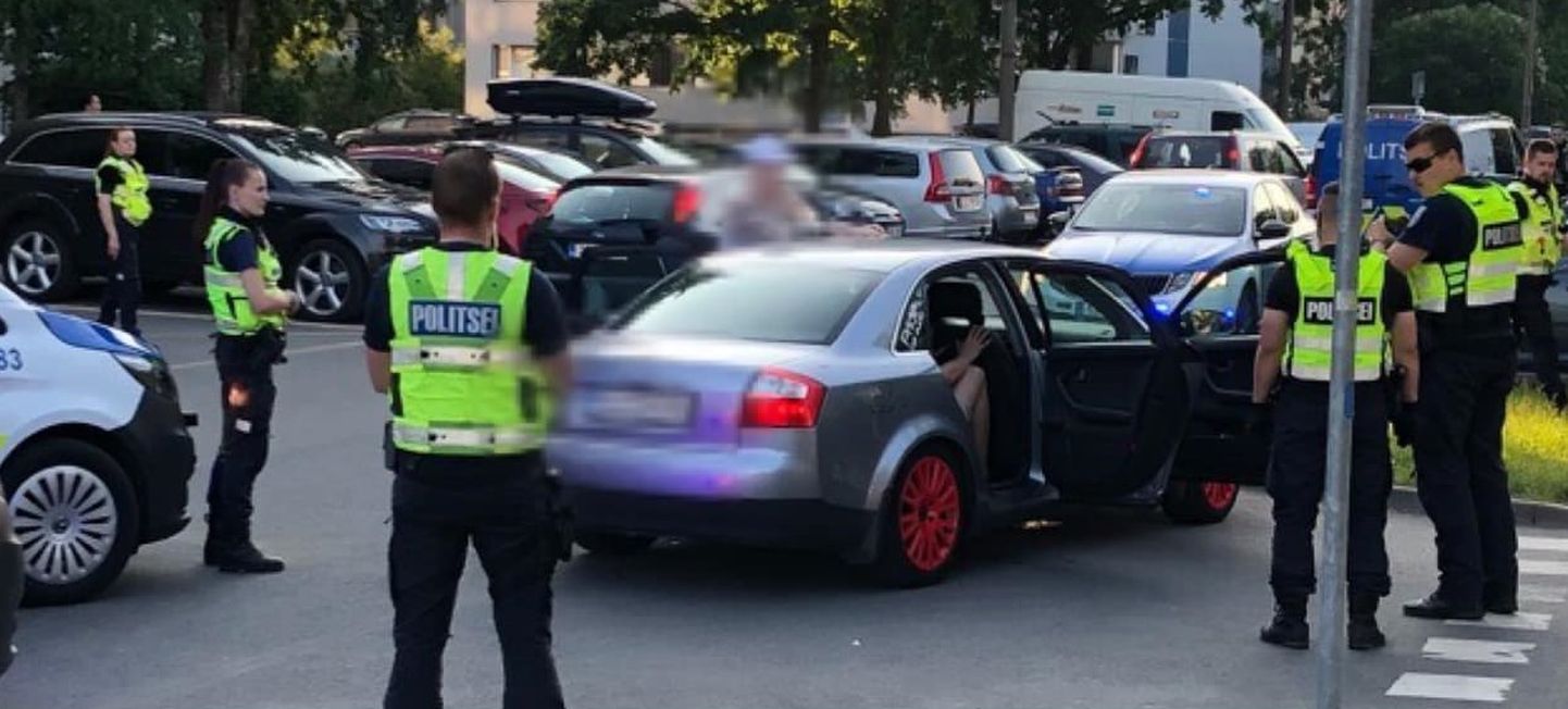 Politsei pidas Lasnamäel kinni auto, mille aknast ähvardas naine möödakäijaid mängurelvaga.