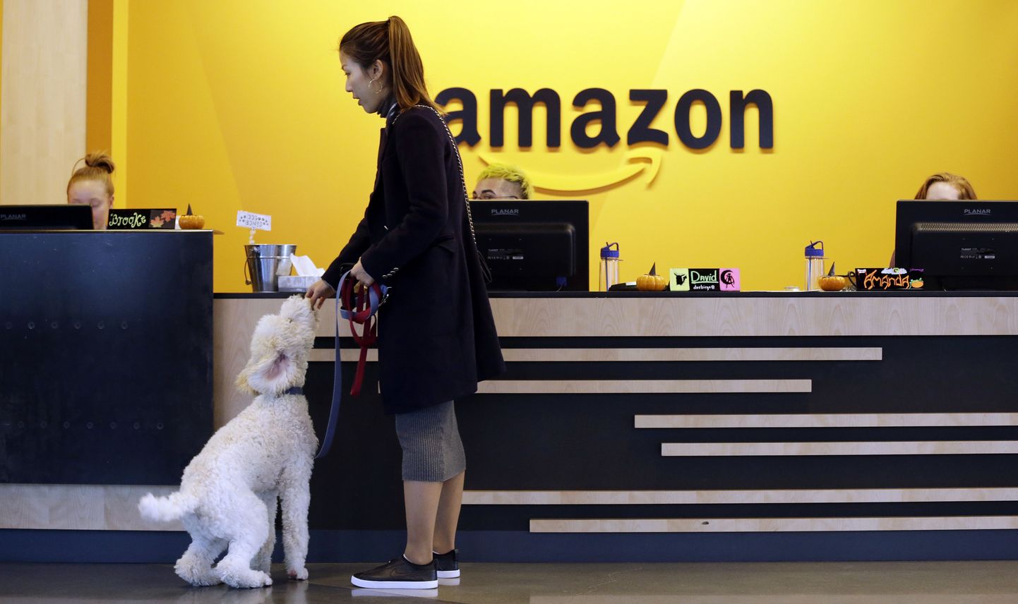 Amazoni peakorter Seattle's, kuhu koerte kaasavõtmine on lubatud.