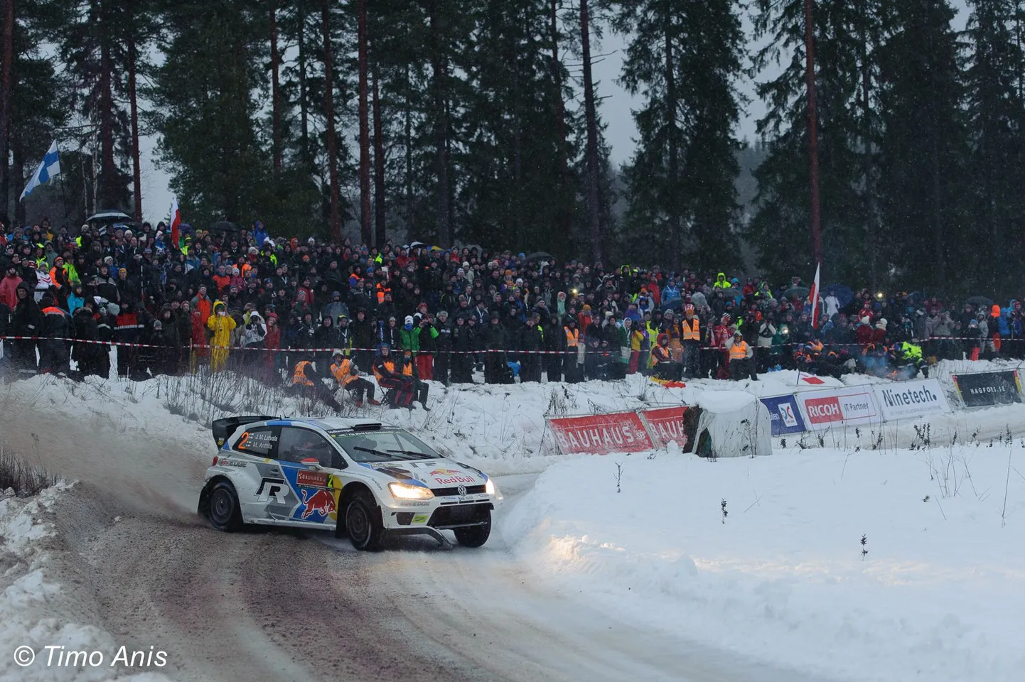 Этап ралли WRC в Швеции.
