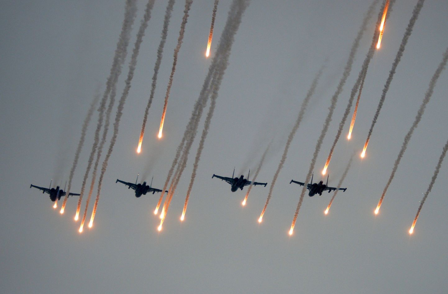 Российские самолеты во время учений. Иллюстративное фото.