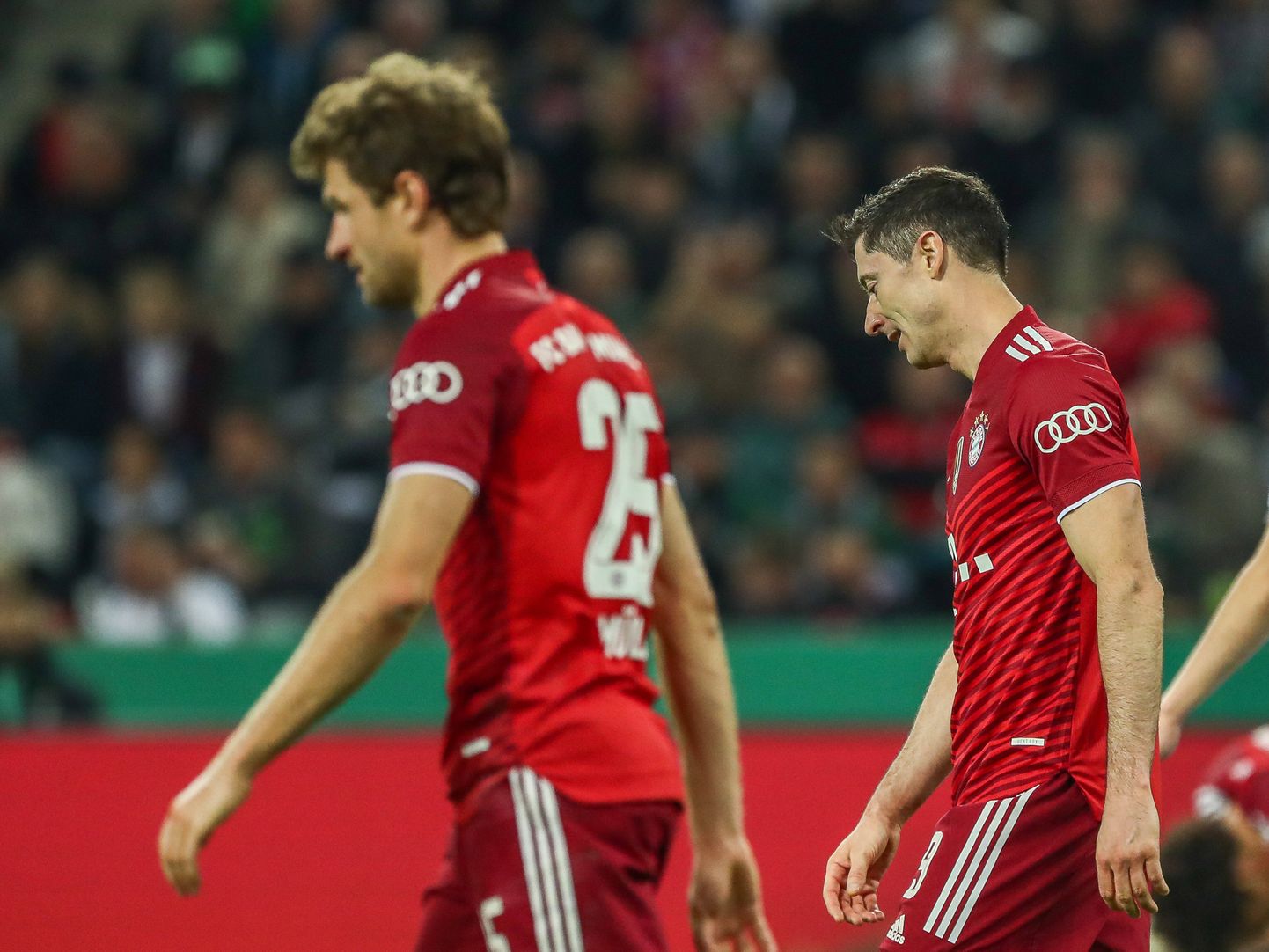 Pettunud Bayerni mängijad.