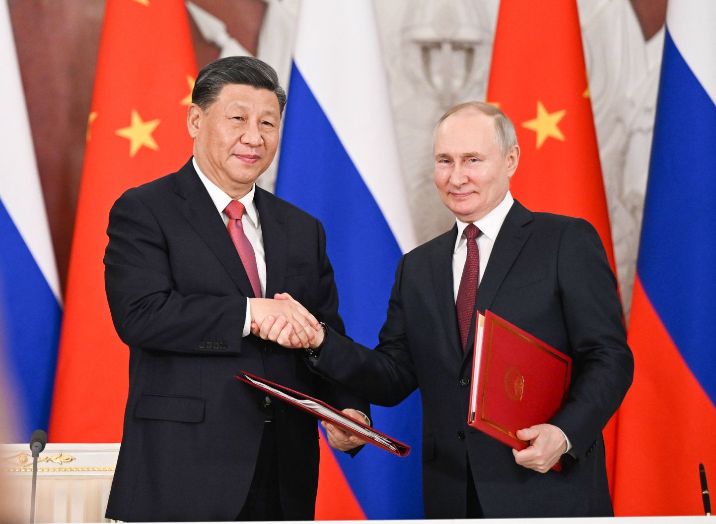 Hiina president Xi Jinping ja Venemaa president Vladimir Putin Moskvas, 21. märtsil 2023.