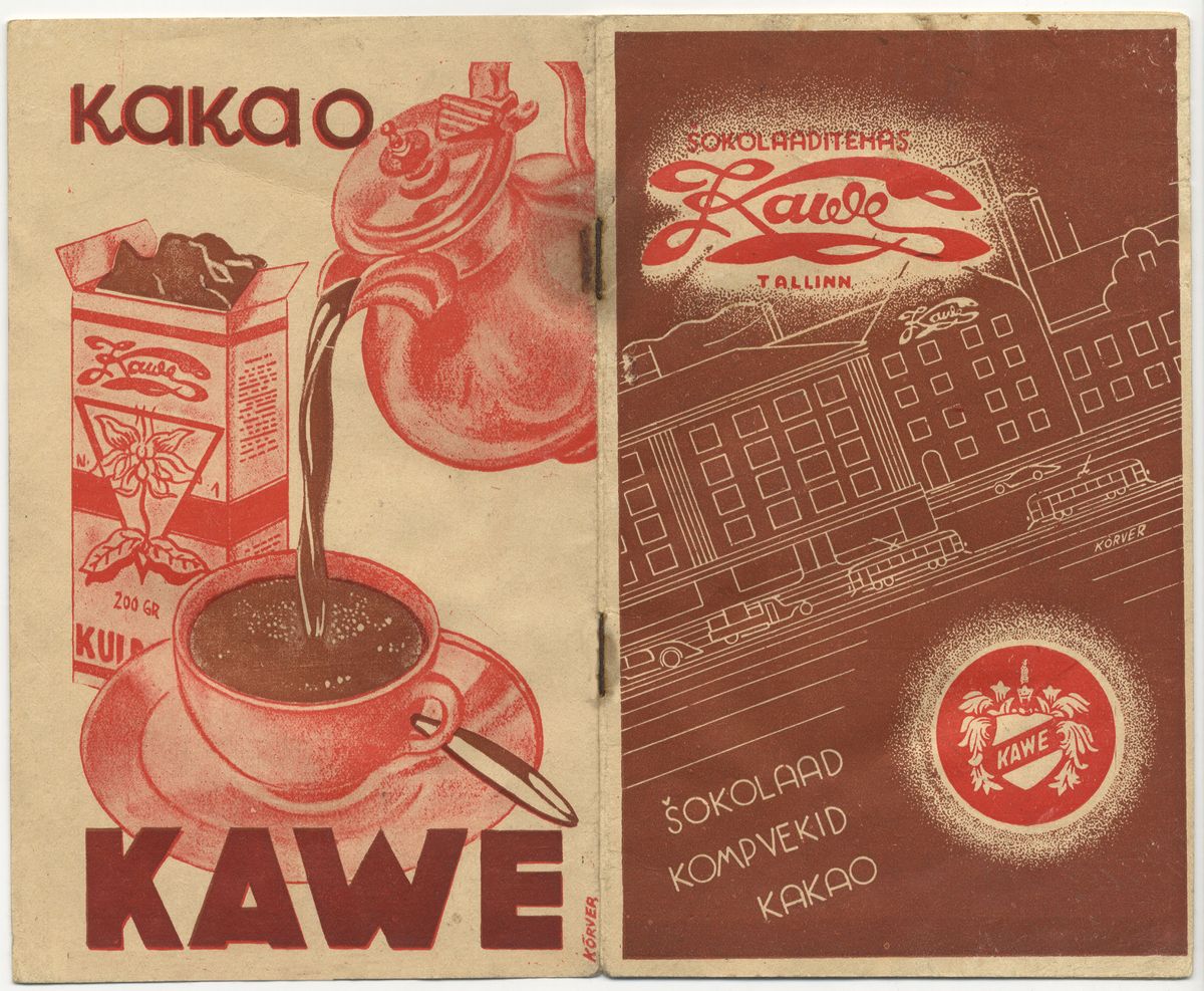 Optantidest vendade Kolla ja Karl Wellneri asutatud kompvekivabrikust «Kawe» (nüüd AS Kalev)kujunes peagi üks Eesti toiduainetööstuse lipulaevu. Reklaambrošüür «Šokolaaditehas Kawe».