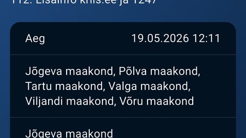 Lõuna-Eestile anti droonihoiatus