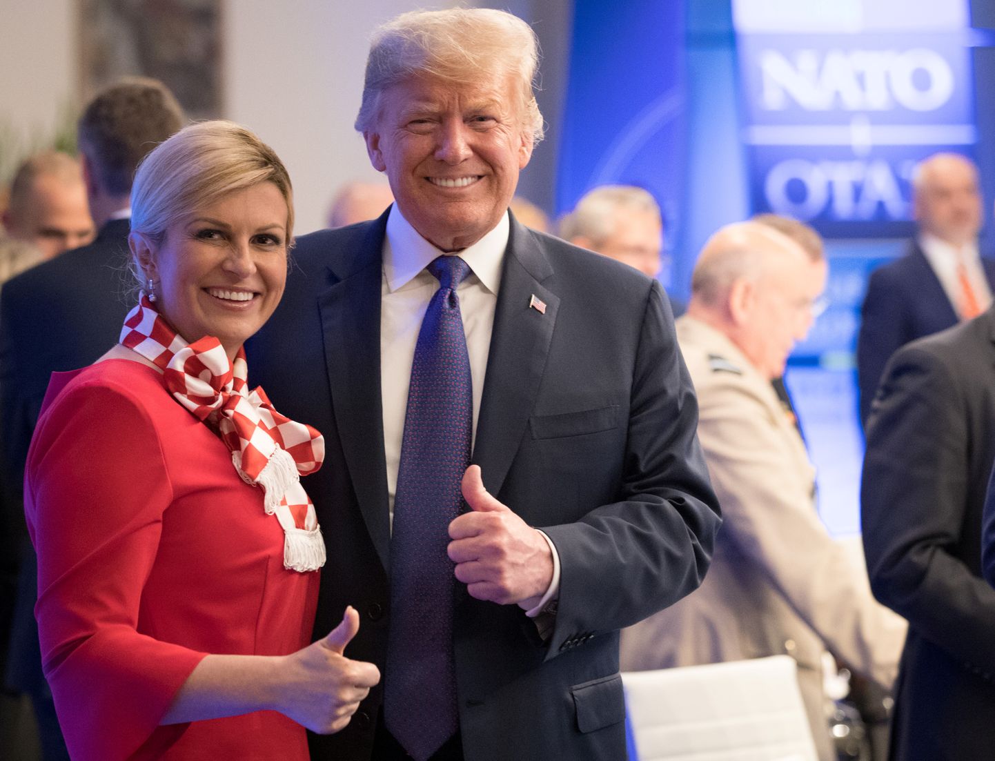 Horvaatia president Kolinda Grabar-Kitarovic ja USA president Donald Trump